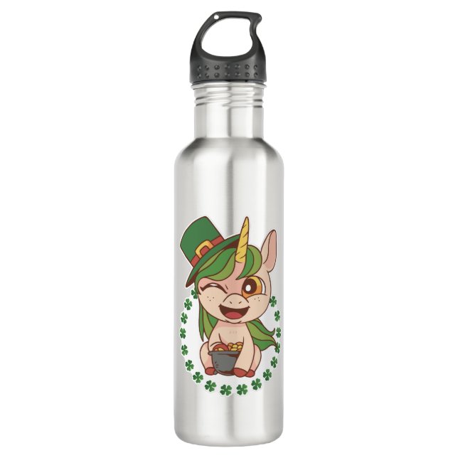 St Patrick Unicorn 710 Ml Water Bottle (Front)
