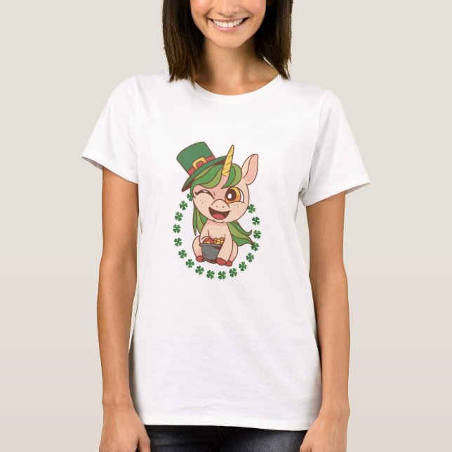 St Patrick Unicorn T-Shirt (Front)