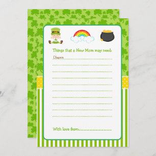 St Patricks Baby Girl Advice List Invitation