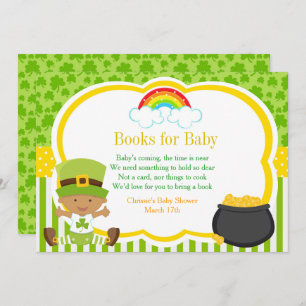 St Patricks Baby Shower Books for Baby Invitation