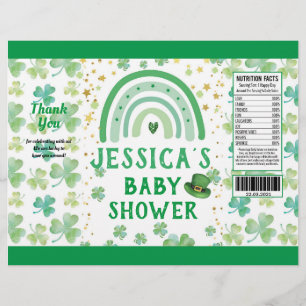 St Patrick's Baby Shower Favour Chip Bag Wrapper