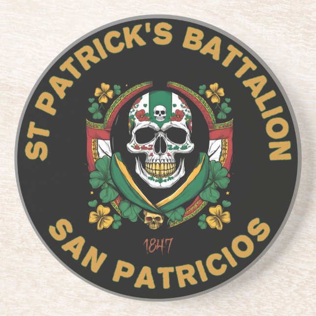 St Patricks Battalion San Patricios Irish Mexican Coaster (Front)