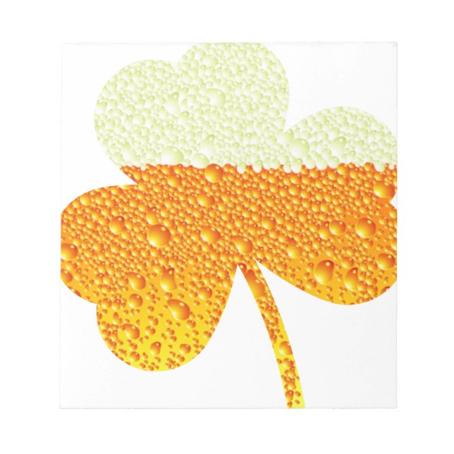 st patricks beer clover notepad (Front)