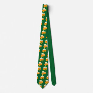 st patricks beer clover tie