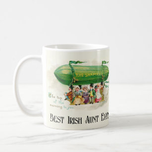 St Patrick's Best Irish Aunt Ever Retro Colourful  Coffee Mug