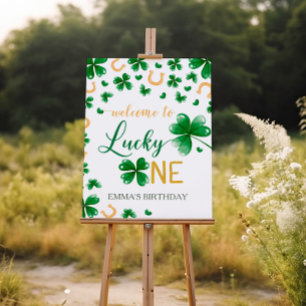 St. Patrick's Birthday Lucky One Welcome Sign
