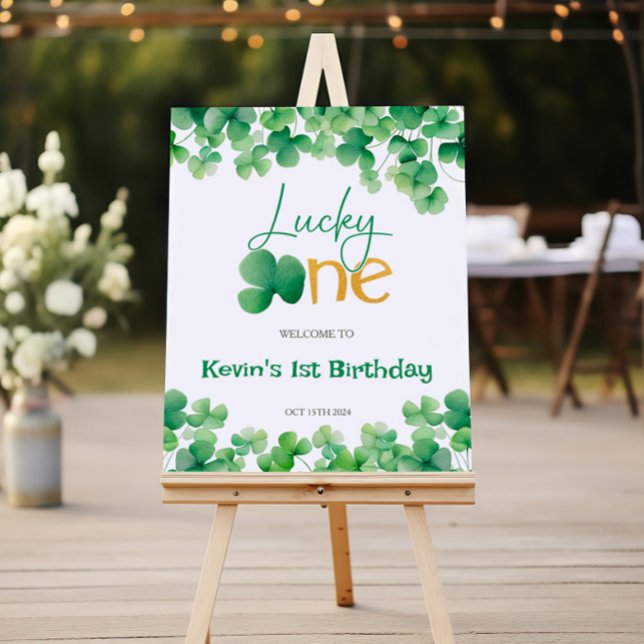 St. Patrick's Birthday Lucky One Welcome Sign (Creator Uploaded)