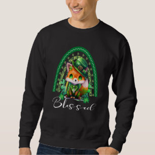 St Patrick's Blessed Cute Rainbow Adorable Christi Sweatshirt