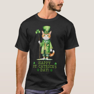 St Patricks Cat Irish Saint Catrick Pun Tee