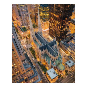 St. Patrick's Cathedral New York City Aerial View Photo Print