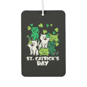St Patricks Catricks Day Cats Saint Pattys Car Air Freshener