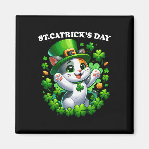 St Patricks Catricks Day Cats Saint Pattys Cat Lov Magnet