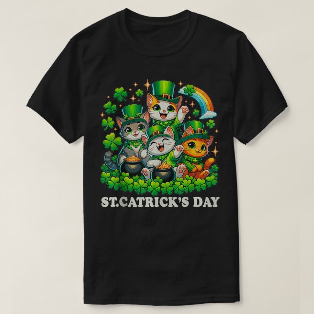 St Patricks Catricks Day Cats Saint Pattys Women G T-Shirt (Design Front)