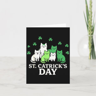 St patricks catricks day funny cats card
