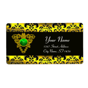 ST PATRICK'S CELTIC HEART BLACK AND GOLD DAMASK