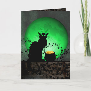 St. Patrick's Chat Noir Card