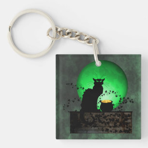 St. Patrick's Chat Noir Key Ring