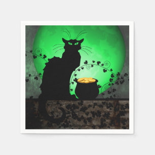 St. Patrick's Chat Noir Napkin