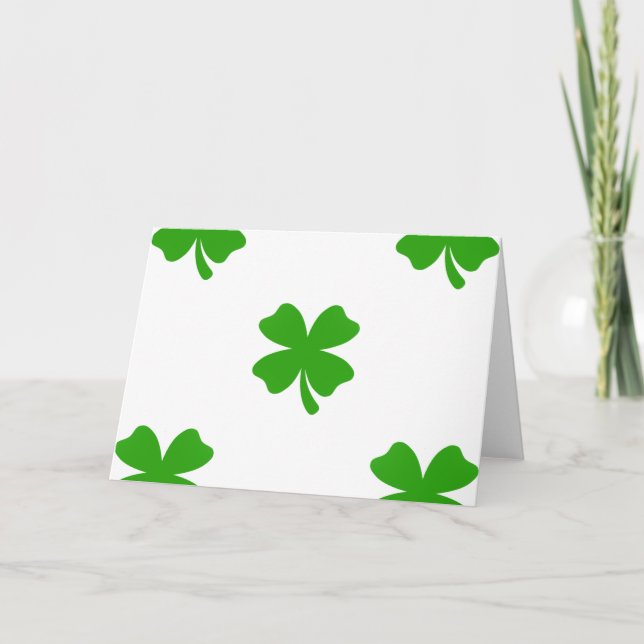 st patricks clover emoji card (Front)