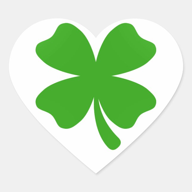 st patricks clover emoji heart sticker (Front)