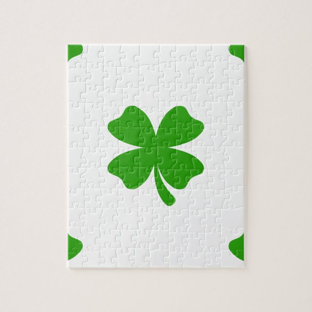 st patricks clover emoji jigsaw puzzle (Vertical)