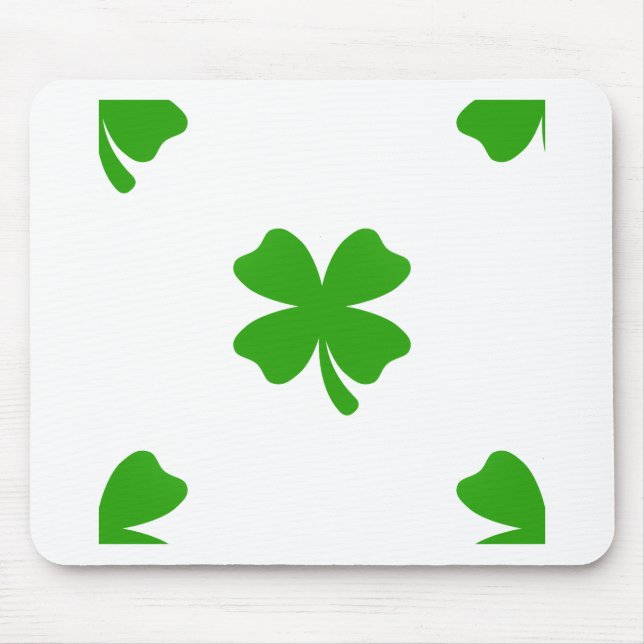 st patricks clover emoji mouse pad (Front)