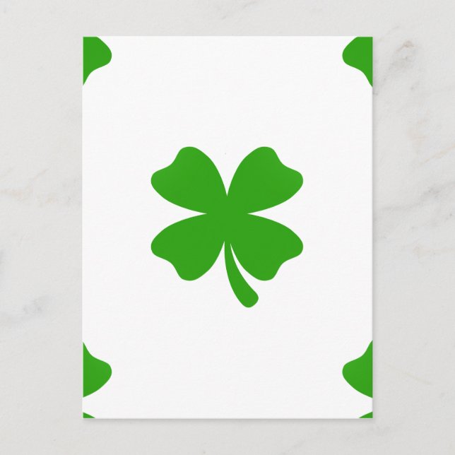 st patricks clover emoji postcard (Front)