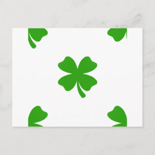 st patricks clover emoji postcard