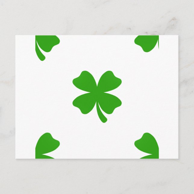 st patricks clover emoji postcard (Front)