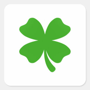 st patricks clover emoji square sticker