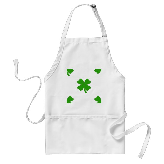st patricks clover emoji standard apron (Front)