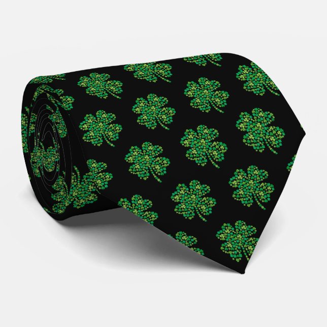 St. Patrick's Clover Men's Tie (Rolled)