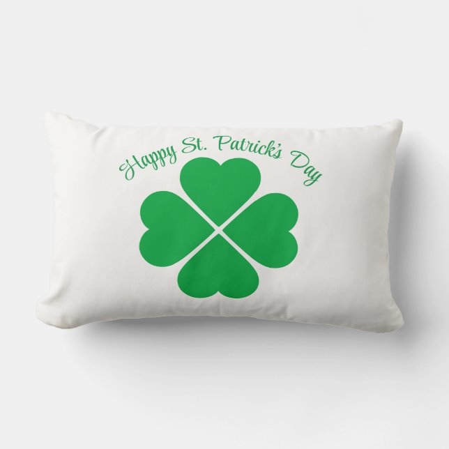 St. Patrick's Clover Pillow (Front)