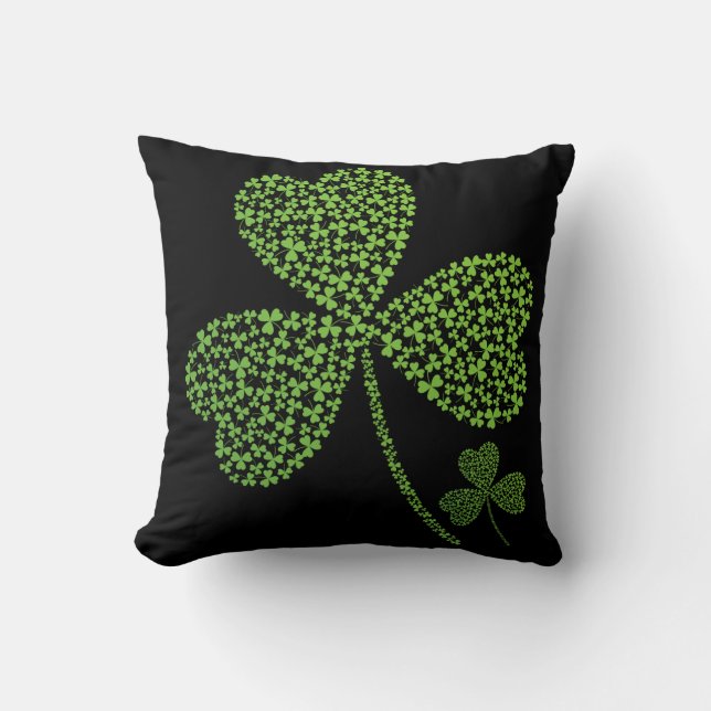 St. Patrick's Clover Pillow (Front)