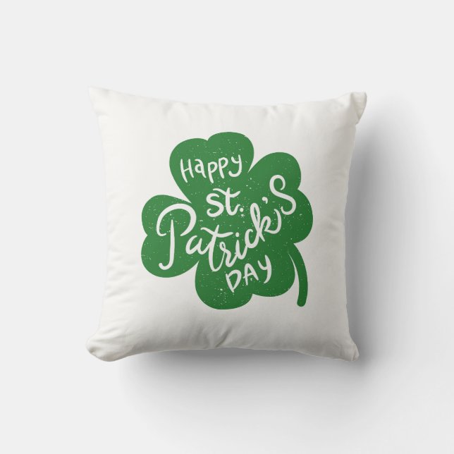 St. Patrick's Clover Pillow (Front)