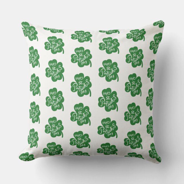 St. Patrick's Clover Pillow (Front)