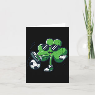 St Patricks Clover Soccer Saint Pattys Football Bo Card