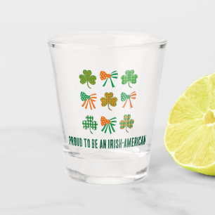 St Patricks Coquette Shamrock PROUD IRISH-AMERICAN Shot Glass