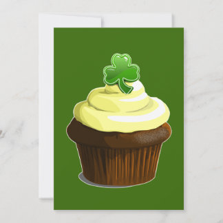 St. Patrick's cupcake invitation