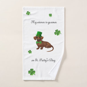 St. Patricks Dachshund Towel