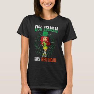 St Patrick's Day 0 Irish 100 Red Heart 1 T-Shirt