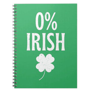 St Patrick's Day 0% Irish Notebook