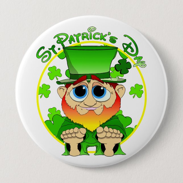 St Patrick's Day 10 Cm Round Badge (Front)