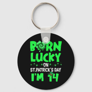 St Patricks Day 14th Birthday Boy Girl 14 Years Ol Key Ring