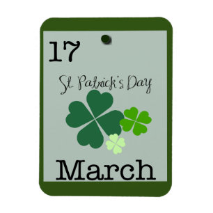 St Patrick's Day 17 March 2023 Reminder Magnet