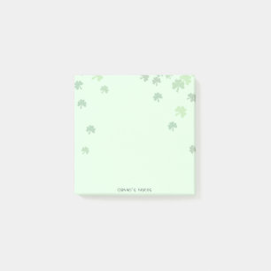 St patrick's day 3 leaf clover Green pastel Post-it Notes
