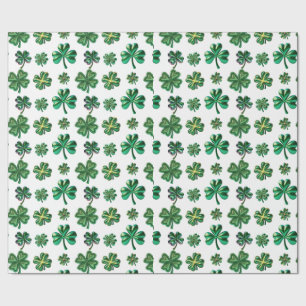 St. Patrick's Day 3D Irish Clover  Wrapping Paper