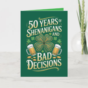 St. Patrick's Day  50th Birthday Card