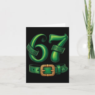 St patrick's day 67 leprechaun funny 67 card