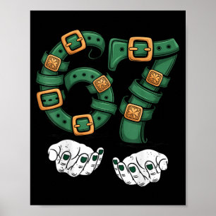 St patrick's day 67 leprechaun with hands 67 meme  poster